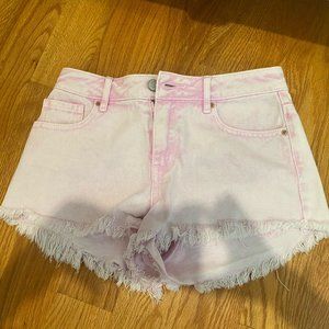 Pink jean shorts